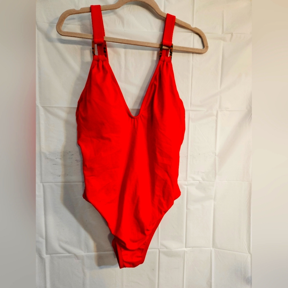 Vibrant Red One-Piece Swimsuit